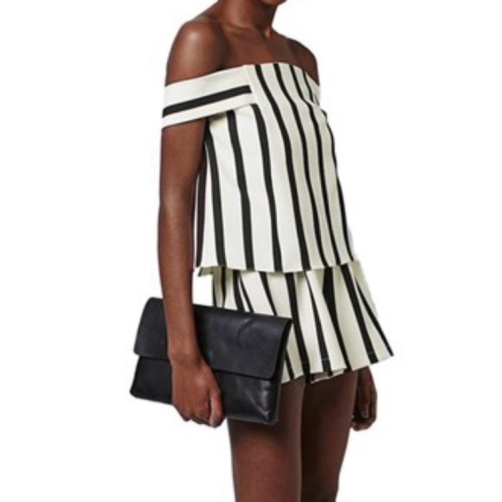 Striped top shop romper